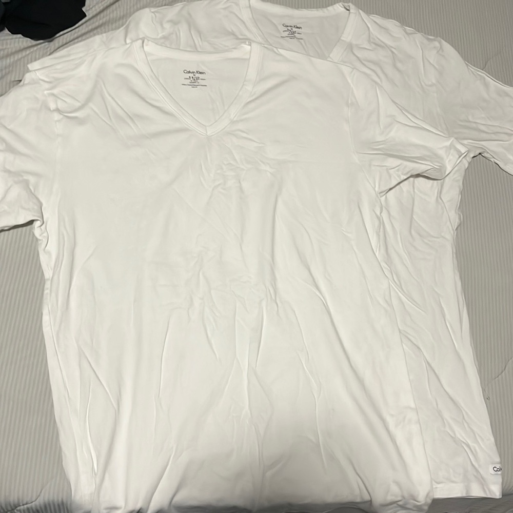 2 Calvin Klein v neck t shirts